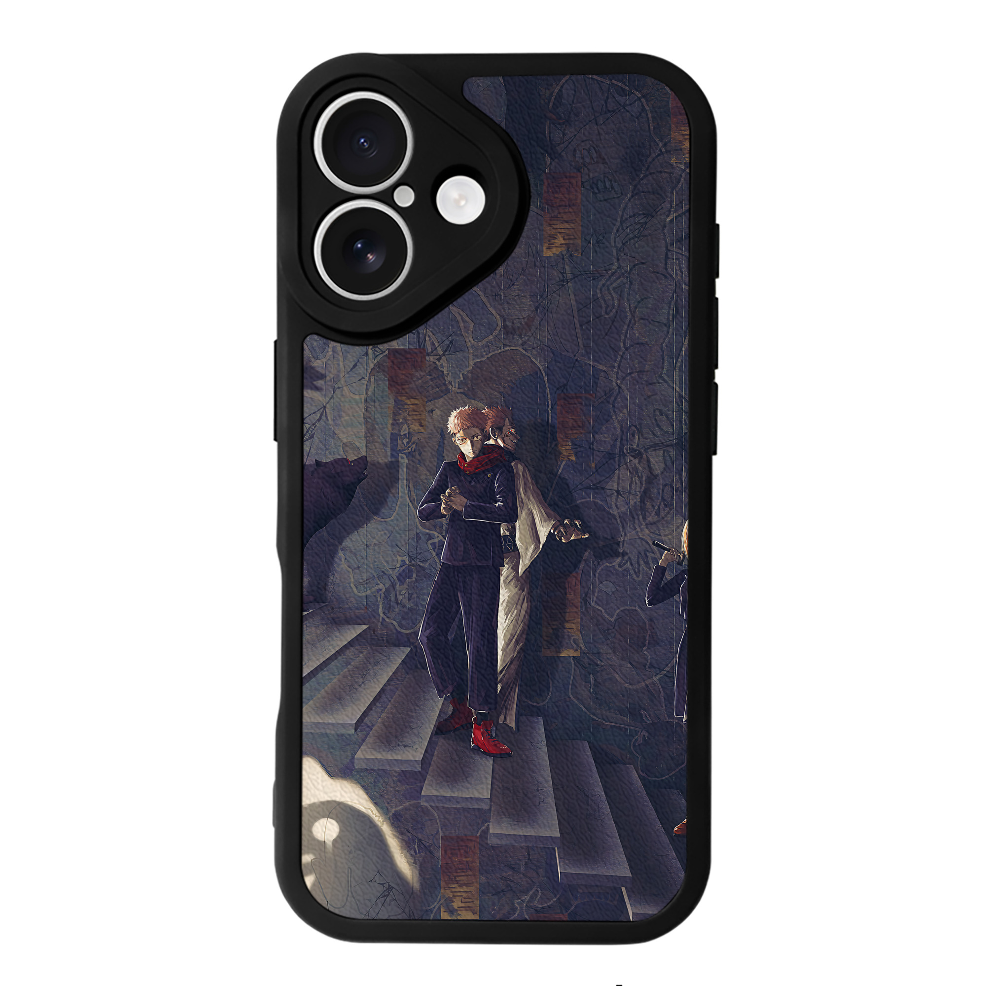 （画像用） 呪術廻戦 Jujutsu Kaisen 【iPhone 16シリーズ対応】シリコンスマホケース（レザー調） 材質：シリコン